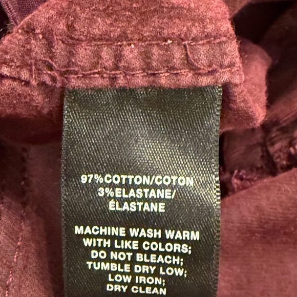 Lafayette 148 Mercer Stretchy Corduroy Flared Leg Pants Wine Red Plus Size 18W - Picture 7 of 12